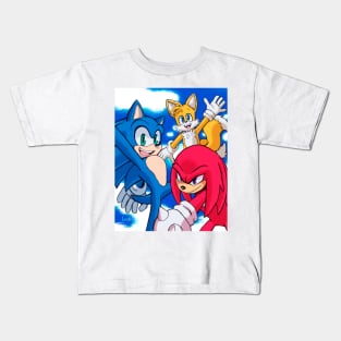 Sonic, Tails and Knuckles - Sonic The Hedgehog Kids T-Shirt